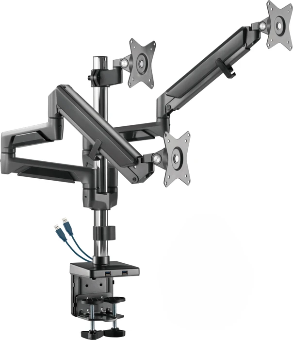 AlzaErgo Arm T130B Premium USB, schwarz