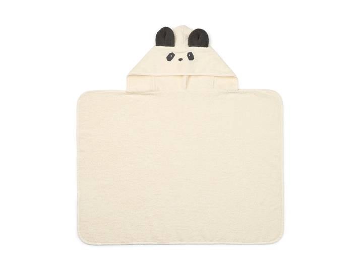 Liewood Serviette avec capuche Vilas Panda Creme de la creme