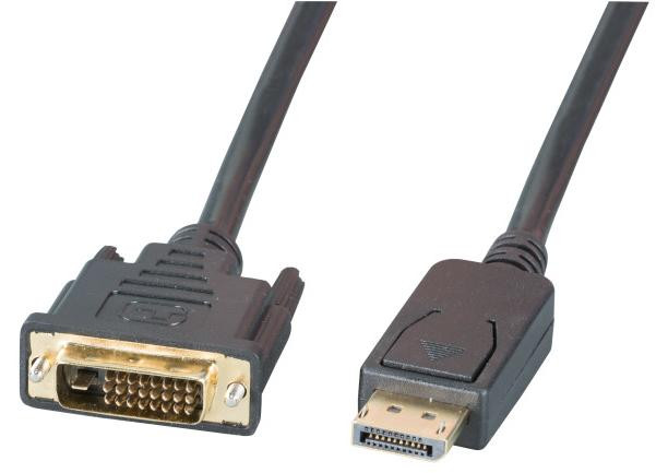 efbe Schott DisplayPort naar DVI-kabel, zwart, 3 meter, DisplayPort 20-polig naar DVI (A-A)