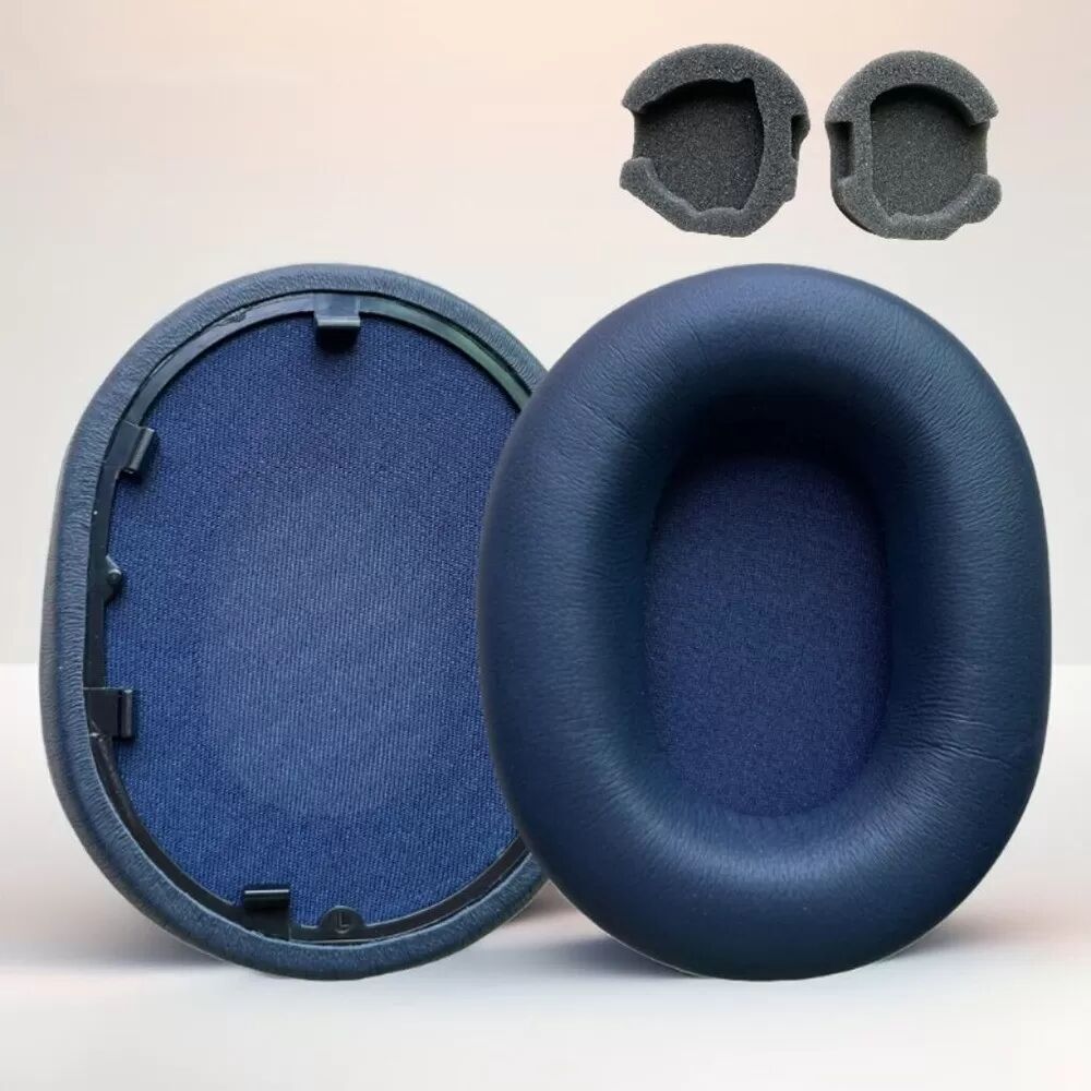 INF Blaue Ohrpolster aus Lammfell (2er-Pack) mit Akustikschaum, kompatibel mit SONY WH-1000XM5 & XM6