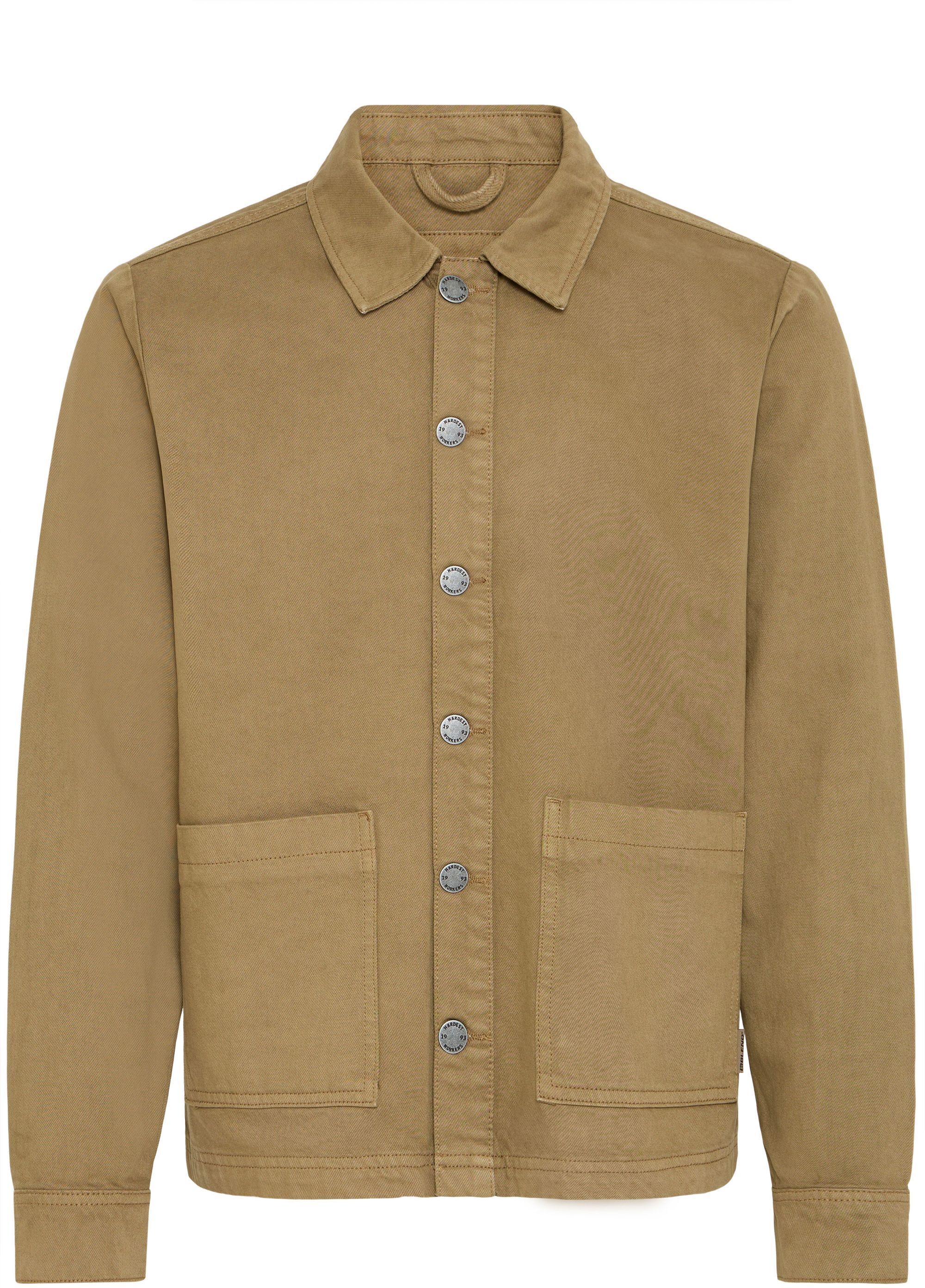 Hemdjacke BLEND "Hemdjacke BHMosi", Herren, Gr. XXL, braun (butternut), Obermaterial: 100% Baumwolle CO., Jacken Hemdjacke