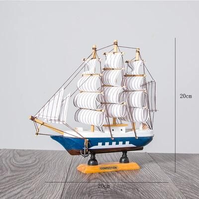 Inspired Living Mediterranean Wooden Sailboat Decor For Coastal Shelf And Nautical Table Styling fifth Naval Vessel