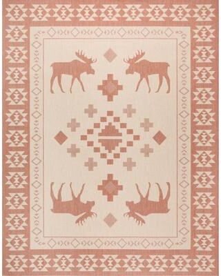 Gertmenian Paseo Yoder Rustic Tribal Moose Indoor/ Outdoor Area Rug