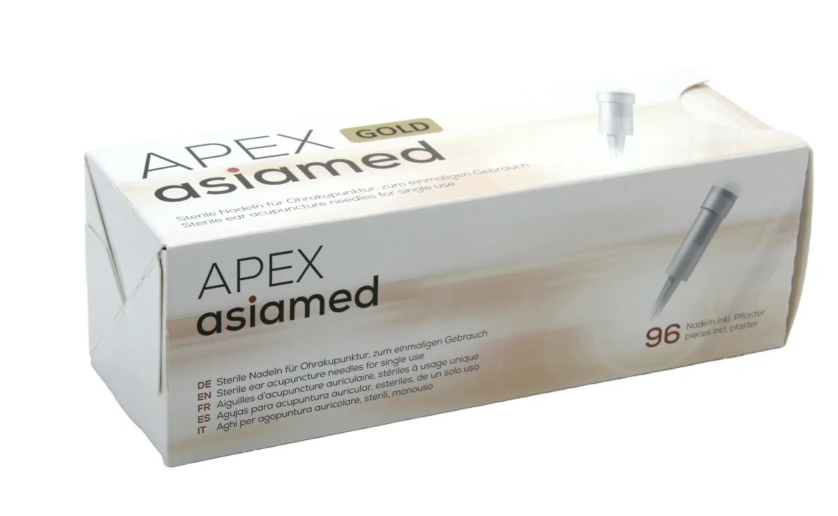 asiamed Apex Akupunktur-Dauernadeln (96 Stück) vergoldet A000558