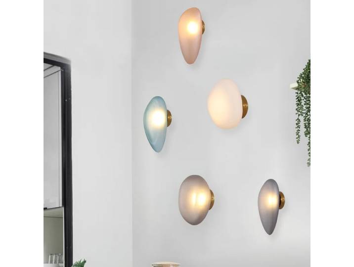 Lampes murales en verre à bulles 2026, appliques irrégulières pour couloir, décoration de fond Aisel