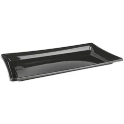 MONOUSO - Plastikplatte rechteckig schwarz 12x22cm (50 Stück)