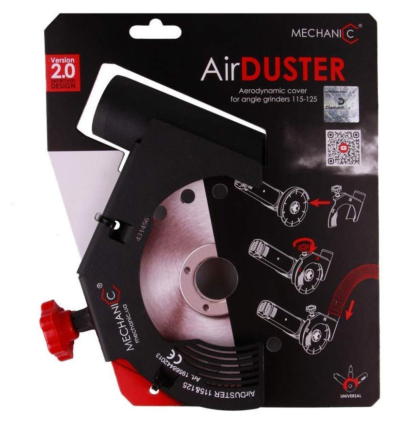 Selius Air Duster Haakse slijper afzuigkap 125 mm/230 mm