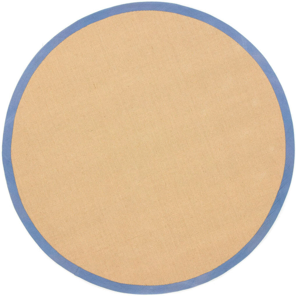 Carpetfine Sisal Hand Woven Blue Rug Blue/Brown Round 60cm