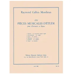 6 pièces musicales d/'études pour clarinette et piano, Fachbücher von Raymond Gallois Montbrun