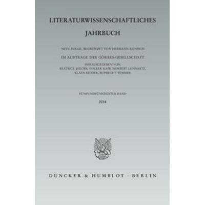 Literaturwissenschaftliches Jahrbuch., Taschenbuch von , Duncker & Humblot, 978-3-428-14403-7