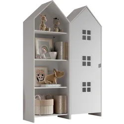 REGALSCHRANK Set Kania 115x37x171 MDF Weiß /Weiß