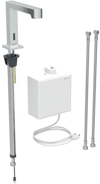 Geberit Brenta Infrarot-Waschtischarmatur 116172211 Standmontage, Netzbetrieb, AP-Funktionsbox, hochglanz-verchromt, mit Mischer
