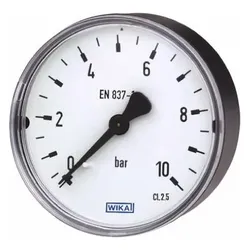 RS PRO Manometer 0bar bis 4bar / ± 2.5%, Stahl Geh, Messtechnik, Schwarz