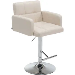 CLP Barhocker Los Angeles Stoff C   Farbe: creme, Gestell Farbe: chrom