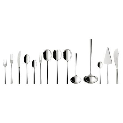 Besteck-Set VILLEROY & BOCH "Tafelbesteck Piemont 70er Set silber", silber, Essbesteck-Sets