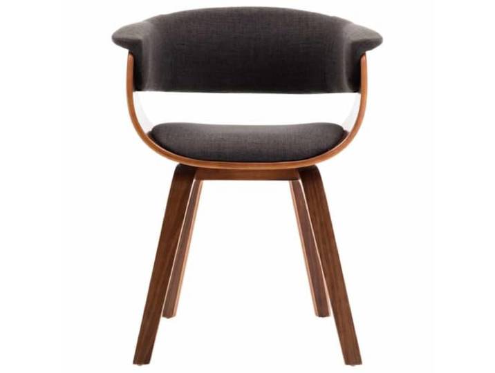 KLGBNCVE Esszimmerstuhl Grau Bugholz und Stoff 4 Holzbeine, ergonomisches Design, bis 110 kg, weicher Stoffbezug, schlichtes Design