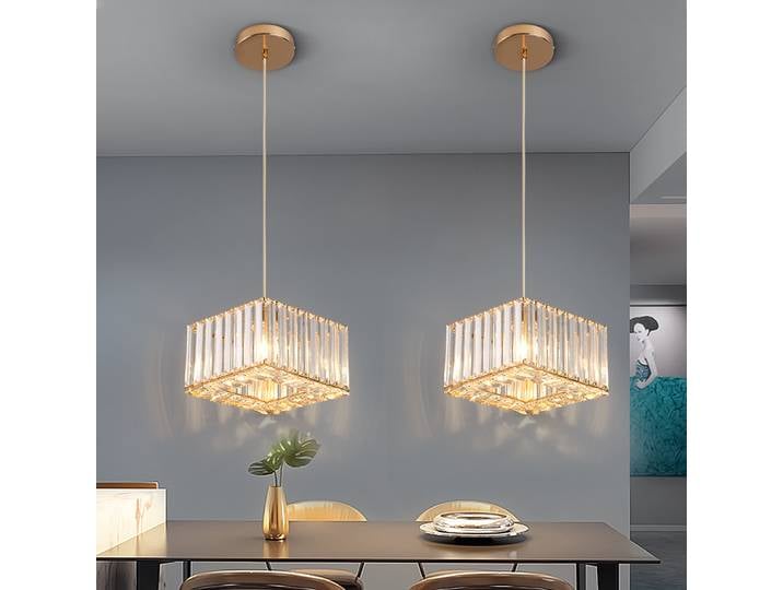 VETRULUS, luminaire suspendu moderne en cristal, lampe de plafond pour îlot de cuisine, salon, salle à manger, décoration nordique pour couloir, luminaire suspendu.