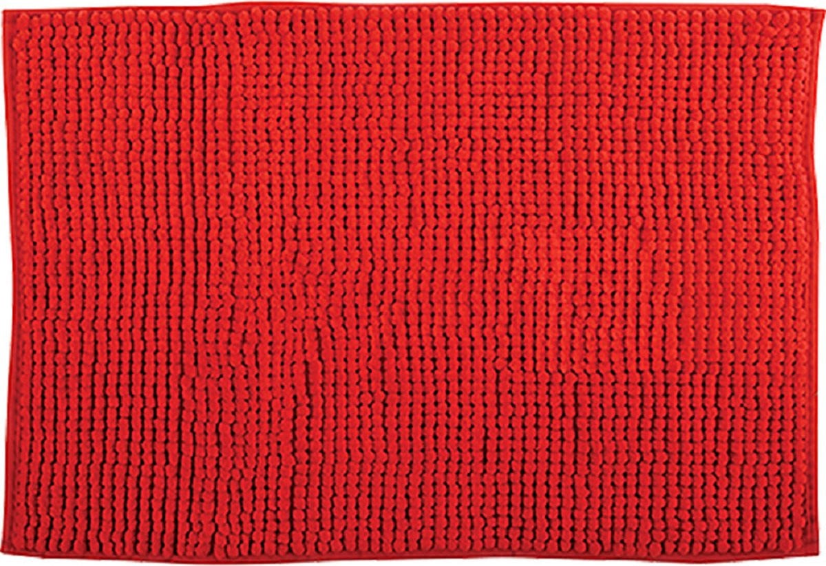 MSV Badmat Chenille van Microvezel - Rood