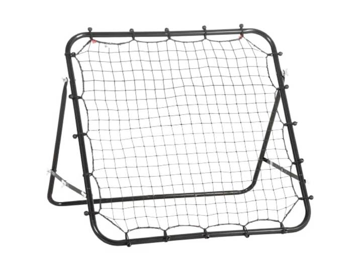 HOMCOM Rebounder für Fußball, Stufenlos Verstellbar 84 x 84 cm Schwarz