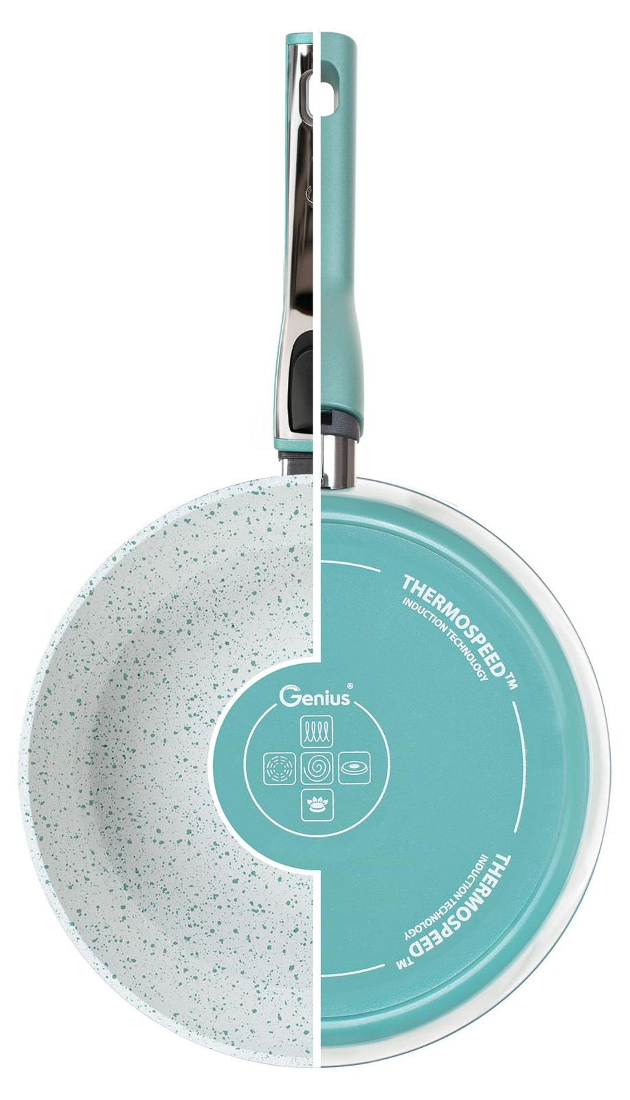 Dripio Keramische Koekenpan met Antiaanbaklaag en Deksel, 28 cm