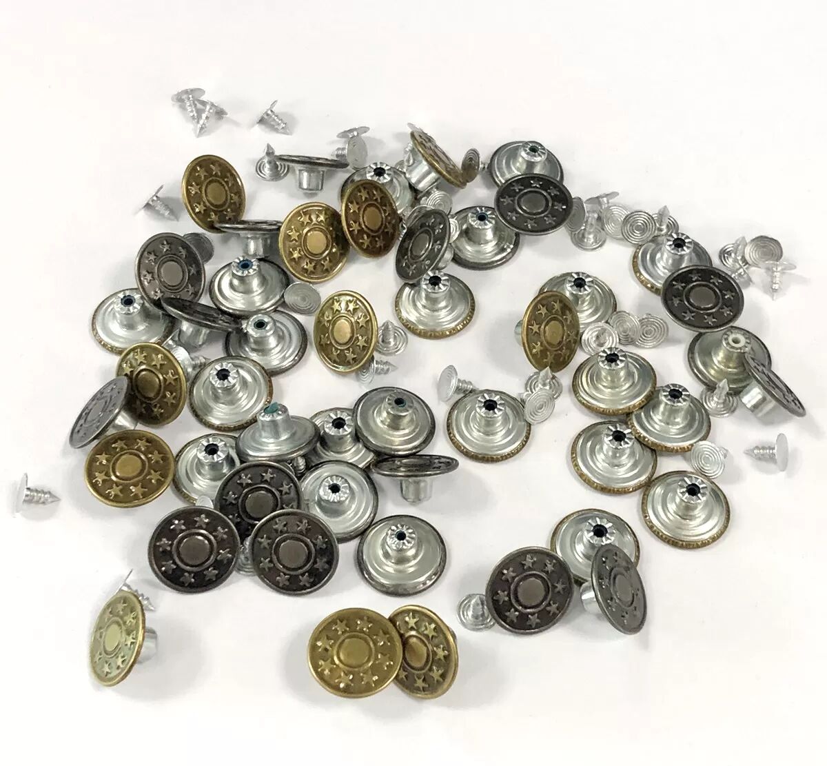 INF Ensembles de boutons de jeans, 50 pièces