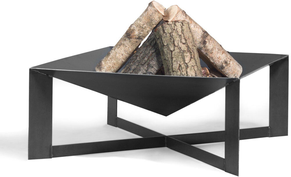 Cook King Square Steel Wood Burning Fire Pit Black 30cm H X 70cm W X 70cm D