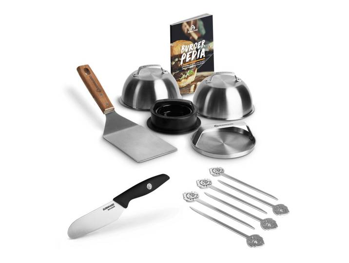 BURNHARD® Burgerpresse Ultimatives Burger-Set 8 tlg. (6 St)