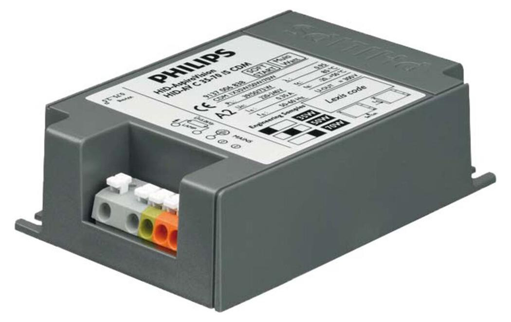 Philips HID-AV C 35-70 /S CDM Voorschakelapparaat, Grijs, WAGO serie 804, 220-240V