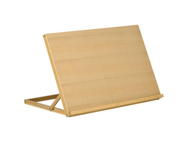 Vinsetto Staffelei aus Buchenholz mit 0°-90° Rahmenwinkel, Naturfarben, Holz, 51.4x51x75.8 cm, Dekoration, Malbedarf & Bastelbedarf