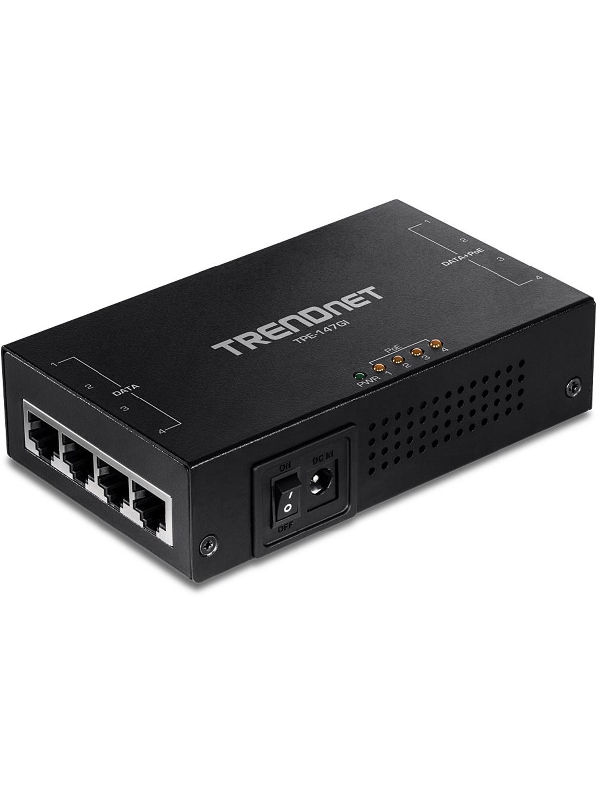 TRENDnet TPE-147GI 65W 4-Port Gigabit PoE+ Injector