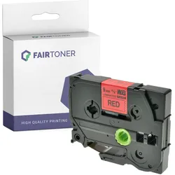 Kompatibel für Brother P-Touch 2450 DX (TZE-421) Schriftband 9mm/8m Schwarz auf Rot