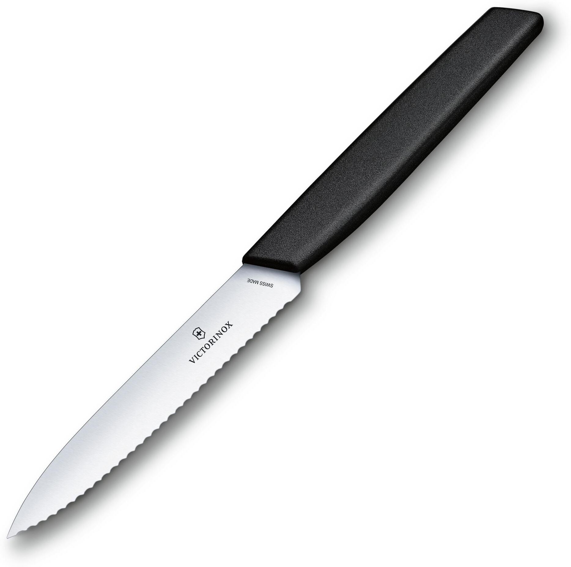 Gemüsemesser VICTORINOX "Swiss Modern", schwarz, Klingenlänge 10cm, Stahl, Kochmesser, Gemüsemesser schwarz Klingenlänge 10cm