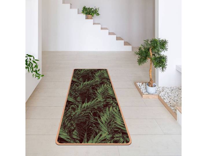 Tapis de yoga Forêt tropicale 183 x 61cm Vert/Vert