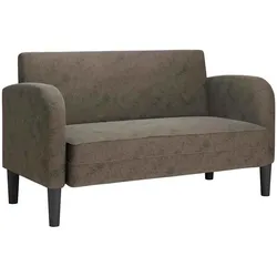 vidaXL Zweisitzer-Sofa Dunkelgrau 110 cm Kunstleder