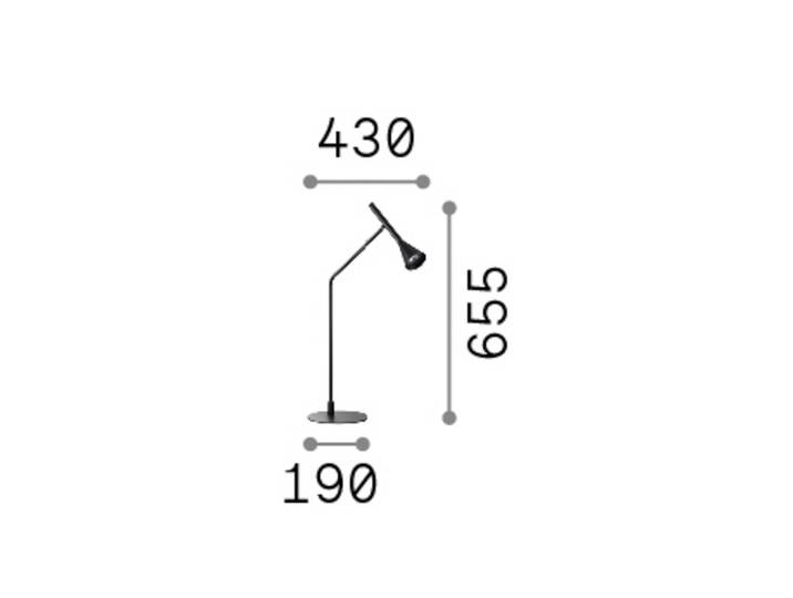 ideal lux Tischlampe Diesis, dimmbar, alu / grau / zink, für Wohn- / Esszimmer, Metall, Modern