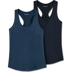 Tchibo - 2 Sport-Tops - Damen - Gr. XL - dunkelblau