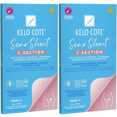 Kelo-Cote Silikon-Narbenpflaster Kaiserschnitt 2x 2x1 St Pflaster