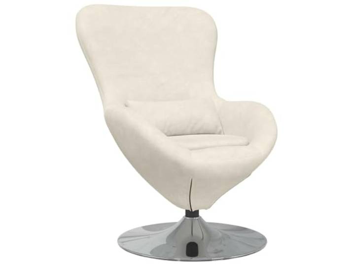 Todiikf Loungesessel Samt Drehbar Drehsessel Creme Metall 63x73x90 cm 360-Grad Schwenkfunktion für flexible Nutzung im Wohnzimmer oder Schlafzimmer. Komfortabler Relaxsessel mit Armlehnen.