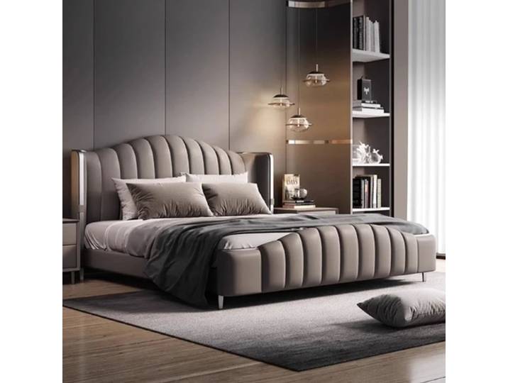 Lit enfant 180x200cm pas cher avec tête de lit, ensemble de meubles de chambre en liquidation ﻿ Lits queen size en promotion, lits doubles, lits queen size pleine grandeur