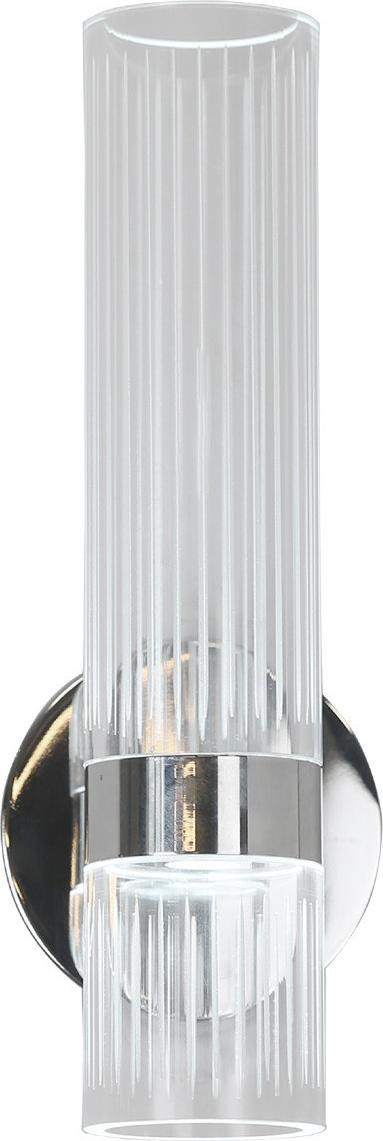 AMBIENTE Light Prestige Moderne verticale wandlamp met chroom en acrylpijp, LED-verlichting met variabele kleur, 18W