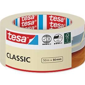tesa Malerband CLASSIC, 50 m × 50 mm, innen, saubere Kanten, lösungsmittelfrei, rückstandsfrei 10 Tage