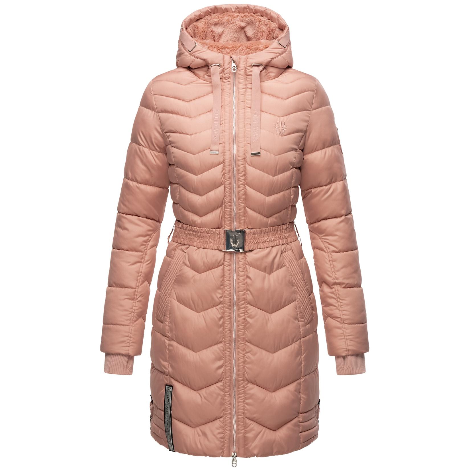 NAVAHOO Damen Steppmantel Stylischer Wintermantel mit süßen Details Alpenveilchen