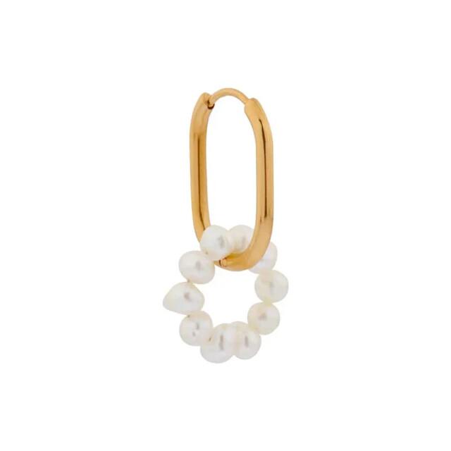 Label Kiki Oval pearl hoop