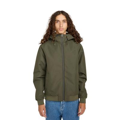 Bomberjacke ELEMENT "Hooded Bomber Jacket", Herren, Gr. L, grün (forest night), Obermaterial: 100% Polyester., Jacken Bomberjacke