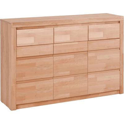 Kommode OTTO HOME "Silkeborg", beige (kernbuche teilmassiv), B:130cm H:85cm T:35cm, Holz teilmassiv, Sideboards, Kommode, Breite 130 cm