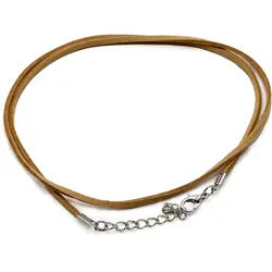 Packs Faux Suede Pendant Cords -  2.5mm x 55cm - Tan A120