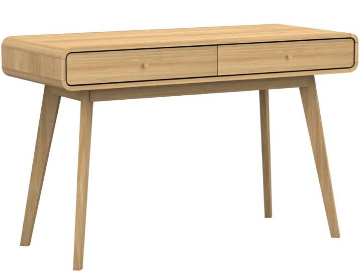 Bureau avec 2 tiroirs en effet chêne