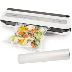 Vakuumiergerät 110 Watt - Effektives Vakuumieren fester & flüssiger Lebensmittel für Sous-Vide & Marinieren - Inkl. 3er-Folienrollen Set