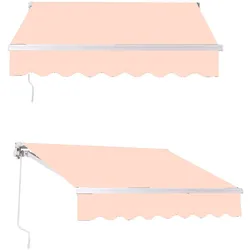 GreenYard Gelenkarmmarkise mit Sonnenschutz aus Aluminium - Beige