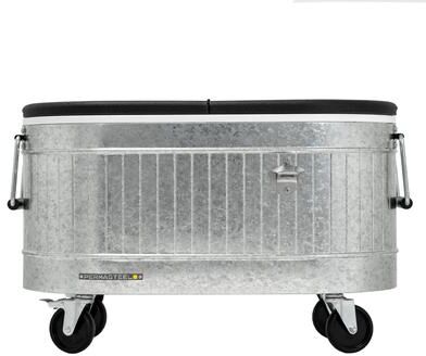 Permasteel 80-Qt Galvanized Steel Rolling Cooler with Wheels